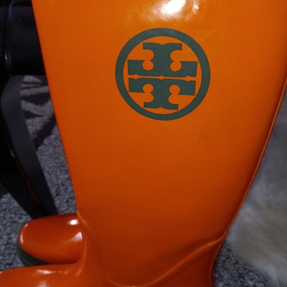 Orange Rain Boots